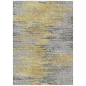 HomeRoots 5' Abstract Washable Area Rug in Gold, Gray & Charcoal - Durable, Stylish, Perfect for Indoors & Outdoors 8' X 10' 587167