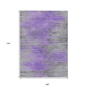 Homeroots 3' Denim Blue Abstract Washable Indoor Outdoor Area Rug - Stylish, Durable, And Easy To Maintain 9' X 12' Polyester 587174