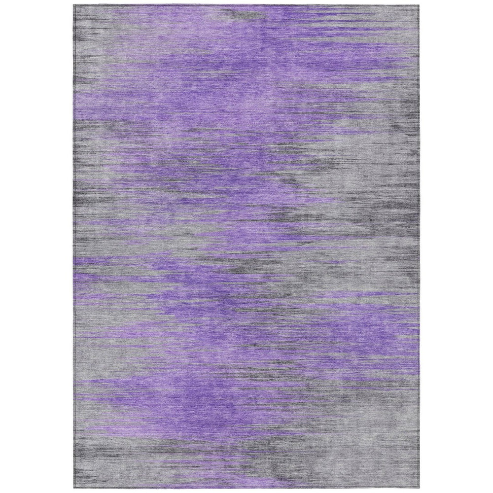 HomeRoots 9' Abstract Washable Area Rug in Purple, Gray, and Charcoal - Stylish, Durable, Indoor/Outdoor Use 9' X 12' 587174