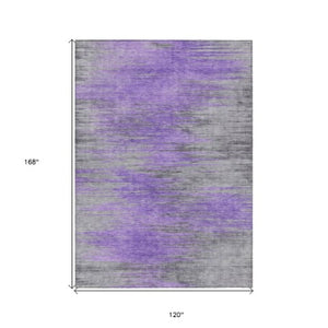 Homeroots 3' Denim Blue Abstract Washable Indoor Outdoor Area Rug - Stylish, Durable, And Easy To Maintain 10' X 14' Polyester 587175