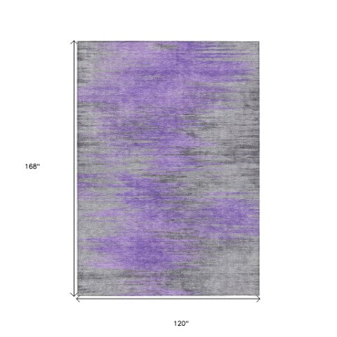 Homeroots 3' Denim Blue Abstract Washable Indoor Outdoor Area Rug - Stylish, Durable, And Easy To Maintain 10' X 14' Polyester 587175