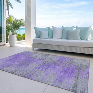 Homeroots 3' Denim Blue Abstract Washable Indoor Outdoor Area Rug - Stylish, Durable, And Easy To Maintain 10' X 14' Polyester 587175