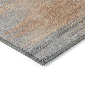 Homeroots 3' Denim Blue Abstract Washable Indoor Outdoor Area Rug - Stylish, Durable, And Easy To Maintain 5' X 8' Polyester 587177