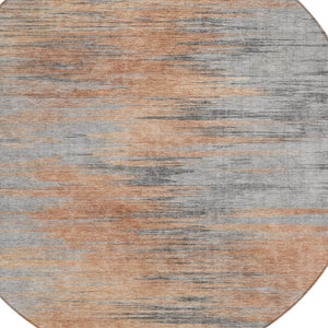 Homeroots 3' Denim Blue Abstract Washable Indoor Outdoor Area Rug - Stylish, Durable, And Easy To Maintain 8' Round Polyester 587178