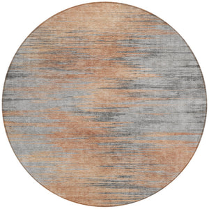 Homeroots 3' Denim Blue Abstract Washable Indoor Outdoor Area Rug - Stylish, Durable, And Easy To Maintain 8' Round Polyester 587178