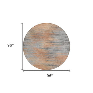 Homeroots 3' Denim Blue Abstract Washable Indoor Outdoor Area Rug - Stylish, Durable, And Easy To Maintain 8' Round Polyester 587178