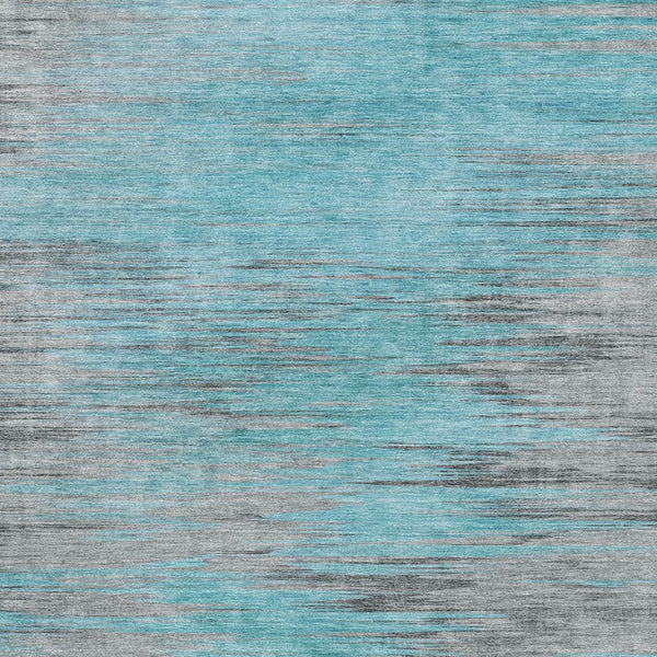 Homeroots 3' Denim Blue Abstract Washable Indoor Outdoor Area Rug - Stylish, Durable, And Easy To Maintain 10' X 14' Polyester 587187