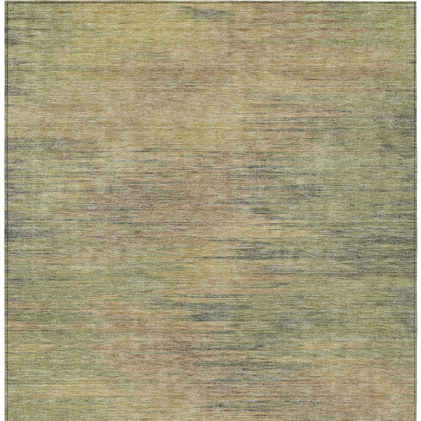 Homeroots 3' Artichoke Green Fern Abstract Washable Rug For Indoor Outdoor Spaces - Durable & Stylish Design 3' X 5' Polyester 587188