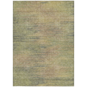 Homeroots 3' Artichoke Green Fern Abstract Washable Rug For Indoor Outdoor Spaces - Durable & Stylish Design 5' X 8' Polyester 587189
