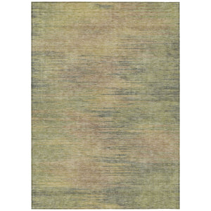 Homeroots 3' Artichoke Green Fern Abstract Washable Rug For Indoor Outdoor Spaces - Durable & Stylish Design 5' X 8' Polyester 587189