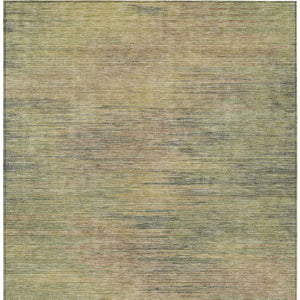 Homeroots 3' Artichoke Green Fern Abstract Washable Rug For Indoor Outdoor Spaces - Durable & Stylish Design 5' X 8' Polyester 587189