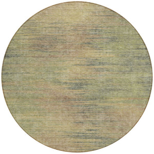 Homeroots 3' Artichoke Green Fern Abstract Washable Rug For Indoor Outdoor Spaces - Durable & Stylish Design 8' Round Polyester 587190