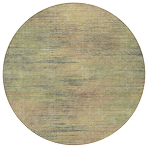 Homeroots 3' Artichoke Green Fern Abstract Washable Rug For Indoor Outdoor Spaces - Durable & Stylish Design 8' Round Polyester 587190