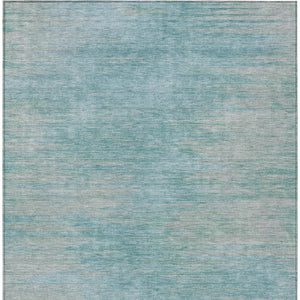 Homeroots 3' Artichoke Green Fern Abstract Washable Rug For Indoor Outdoor Spaces - Durable & Stylish Design 5' X 8' Polyester 587195