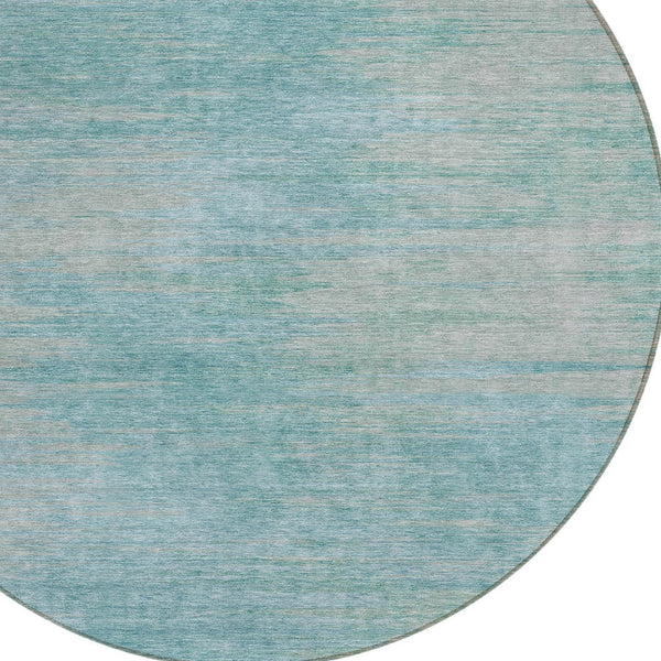 Homeroots 3' Artichoke Green Fern Abstract Washable Rug For Indoor Outdoor Spaces - Durable & Stylish Design 8' Round Polyester 587196