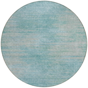 Homeroots 3' Artichoke Green Fern Abstract Washable Rug For Indoor Outdoor Spaces - Durable & Stylish Design 8' Round Polyester 587196