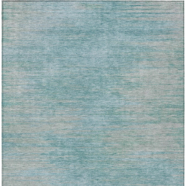 Homeroots 3' Artichoke Green Fern Abstract Washable Rug For Indoor Outdoor Spaces - Durable & Stylish Design 8' X 10' Polyester 587197