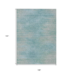 Homeroots 3' Artichoke Green Fern Abstract Washable Rug For Indoor Outdoor Spaces - Durable & Stylish Design 9' X 12' Polyester 587198