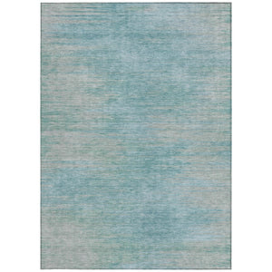 Homeroots 3' Artichoke Green Fern Abstract Washable Rug For Indoor Outdoor Spaces - Durable & Stylish Design 10' X 14' Polyester 587199