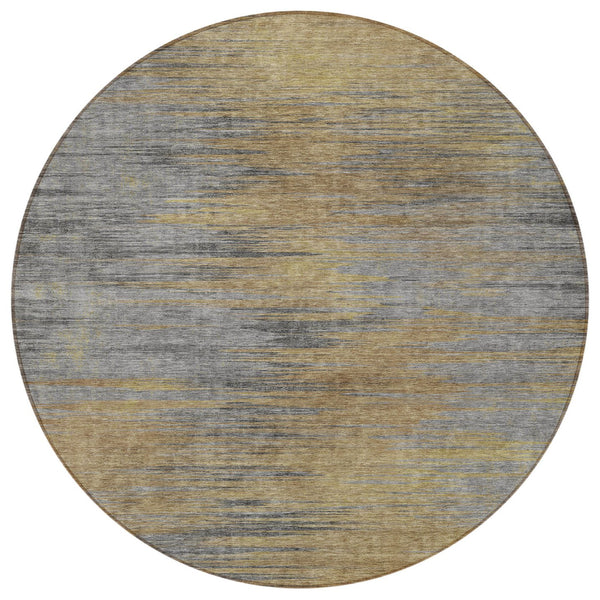 Homeroots 3' Artichoke Green Fern Abstract Washable Rug For Indoor Outdoor Spaces - Durable & Stylish Design 8' Round Polyester 587202