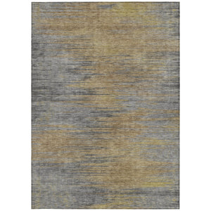 Homeroots 3' Artichoke Green Fern Abstract Washable Rug For Indoor Outdoor Spaces - Durable & Stylish Design 8' X 10' Polyester 587203