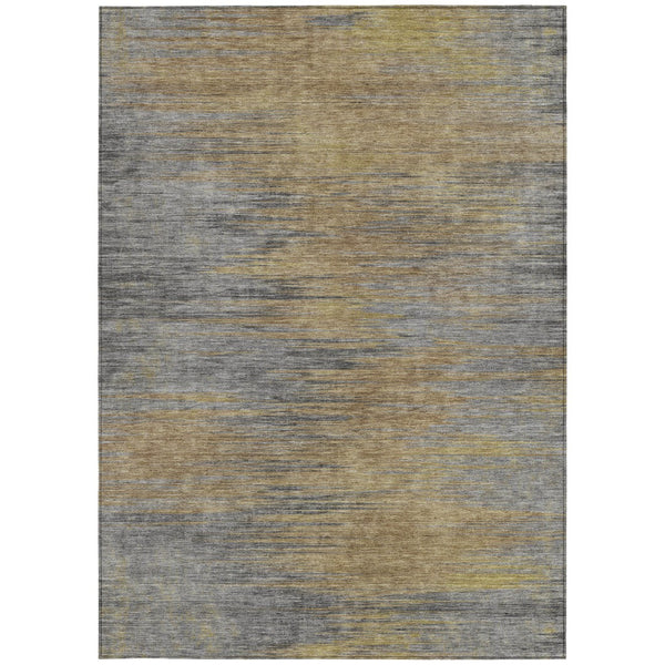 Homeroots 3' Artichoke Green Fern Abstract Washable Rug For Indoor Outdoor Spaces - Durable & Stylish Design 8' X 10' Polyester 587203
