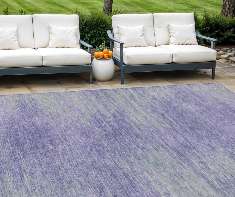 HomeRoots 9' Abstract Plum and Purple Washable Area Rug for Indoor/Outdoor Use - Stylish, Durable & Easy Care 9' X 12' 587222