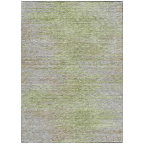 Homeroots 3' Artichoke Green Fern Abstract Washable Rug For Indoor Outdoor Spaces - Durable & Stylish Design 3' X 5' Polyester 587224