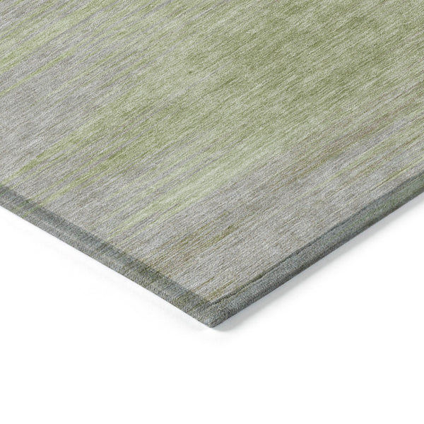 Homeroots 3' Artichoke Green Fern Abstract Washable Rug For Indoor Outdoor Spaces - Durable & Stylish Design 5' X 8' Polyester 587225