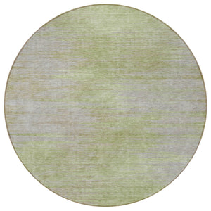Homeroots 3' Artichoke Green Fern Abstract Washable Rug For Indoor Outdoor Spaces - Durable & Stylish Design 8' Round Polyester 587226