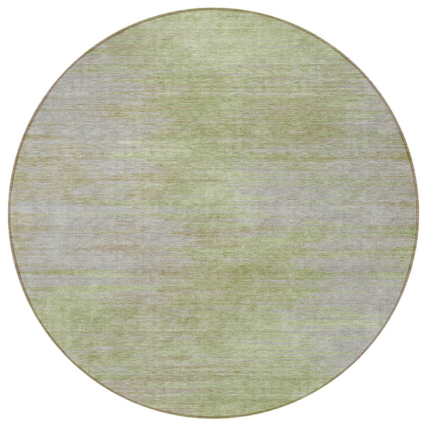 Homeroots 3' Artichoke Green Fern Abstract Washable Rug For Indoor Outdoor Spaces - Durable & Stylish Design 8' Round Polyester 587226