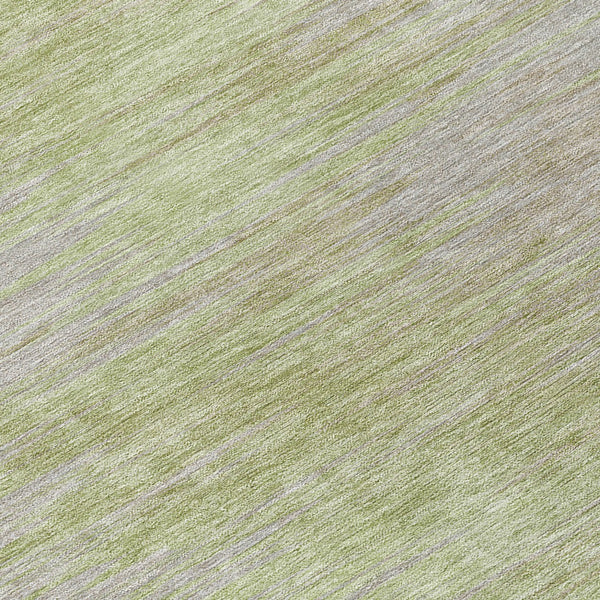 Homeroots 3' Artichoke Green Fern Abstract Washable Rug For Indoor Outdoor Spaces - Durable & Stylish Design 8' Round Polyester 587226