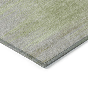 Homeroots 3' Artichoke Green Fern Abstract Washable Rug For Indoor Outdoor Spaces - Durable & Stylish Design 8' X 10' Polyester 587227
