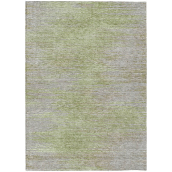 Homeroots 3' Artichoke Green Fern Abstract Washable Rug For Indoor Outdoor Spaces - Durable & Stylish Design 9' X 12' Polyester 587228