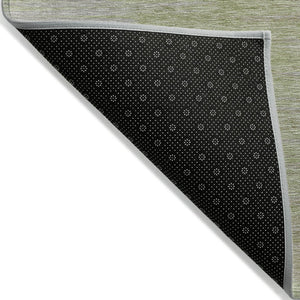 HomeRoots 9' Abstract Sage and Artichoke Green Washable Area Rug - Durable, Stylish, Ideal for Indoor/Outdoor Use 9' X 12' 587228