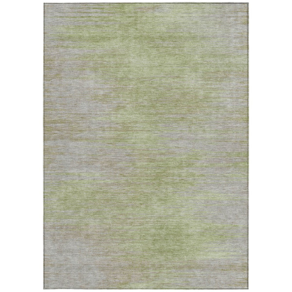 Homeroots 3' Artichoke Green Fern Abstract Washable Rug For Indoor Outdoor Spaces - Durable & Stylish Design 10' X 14' Polyester 587229