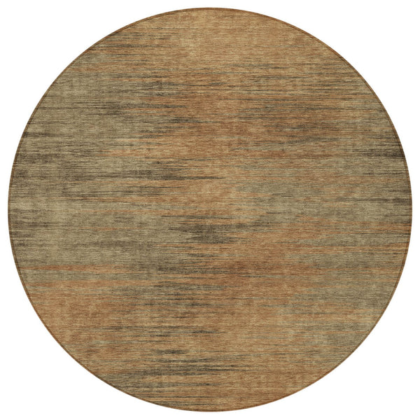 Homeroots 3' Artichoke Green Fern Abstract Washable Rug For Indoor Outdoor Spaces - Durable & Stylish Design 8' Round Polyester 587232