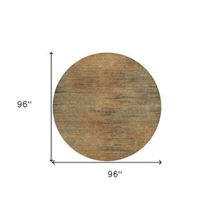 Homeroots 3' Artichoke Green Fern Abstract Washable Rug For Indoor Outdoor Spaces - Durable & Stylish Design 8' Round Polyester 587232