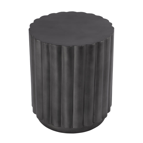 Butler Specialty Ava Fluted Column Side Table - Rustic Industrial Charm, Lightweight Design For Versatile Decor Use Gray Iron 5872330-butler