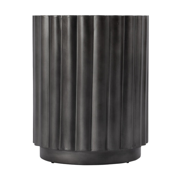 Butler Specialty Ava Fluted Column Side Table - Rustic Industrial Charm, Lightweight Design For Versatile Decor Use Gray Iron 5872330-butler