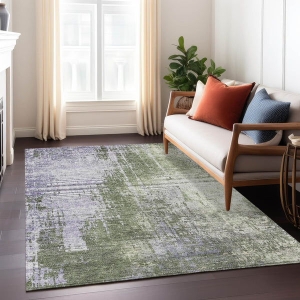 Homeroots 3' Stylish Brown Taupe And Navy Blue Abstract Washable Indoor Outdoor Area Rug For Versatile Spaces 3' X 5' Polyester 587248