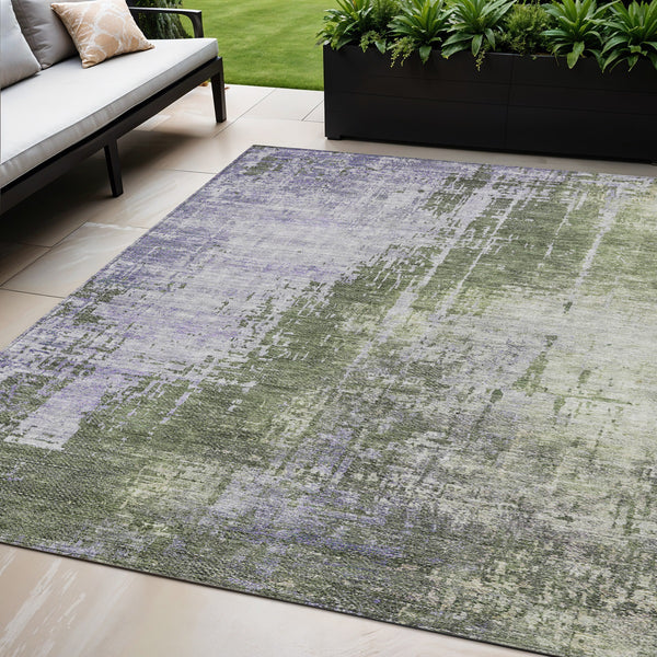 Homeroots 3' Stylish Brown Taupe And Navy Blue Abstract Washable Indoor Outdoor Area Rug For Versatile Spaces 5' X 8' Polyester 587249