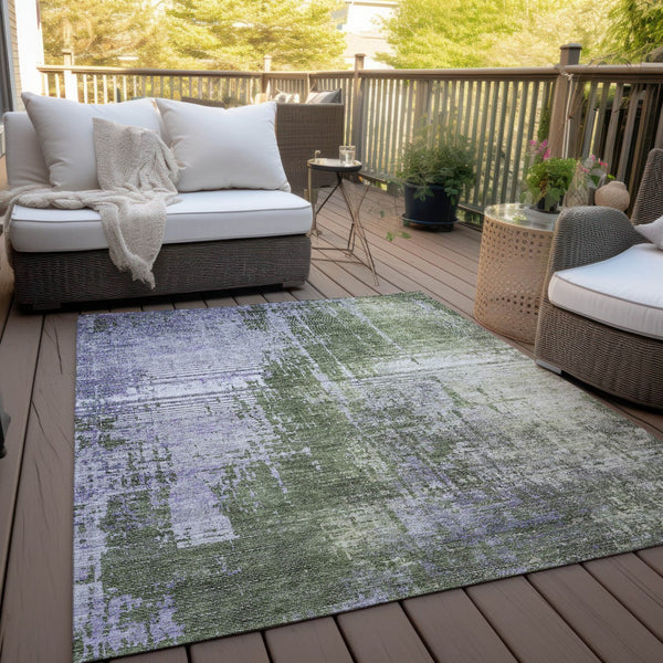 Homeroots 3' Stylish Brown Taupe And Navy Blue Abstract Washable Indoor Outdoor Area Rug For Versatile Spaces 5' X 8' Polyester 587249