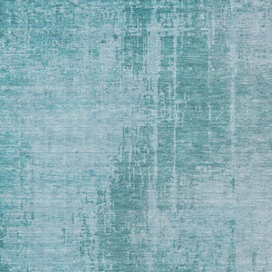 Homeroots 3' Aqua Teal Blue And Gray Abstract Washable Rug For Stylish Indoor And Outdoor Spaces, Durable Design 5' X 8' Polyester 587255