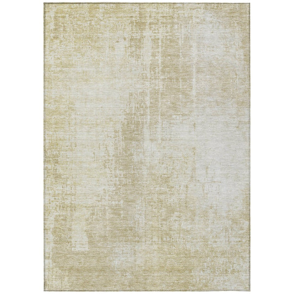 HomeRoots 5' Beige and Taupe Abstract Area Rug - Washable, Durable, Stylish for Indoor and Outdoor Spaces 5' X 8' 587261