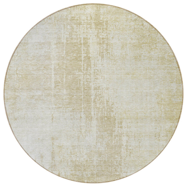 Homeroots 3' Aqua Teal Blue And Gray Abstract Washable Rug For Stylish Indoor And Outdoor Spaces, Durable Design 8' Round Polyester 587262