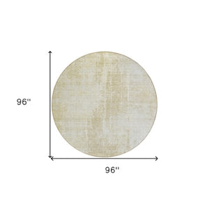 Homeroots 3' Aqua Teal Blue And Gray Abstract Washable Rug For Stylish Indoor And Outdoor Spaces, Durable Design 8' Round Polyester 587262