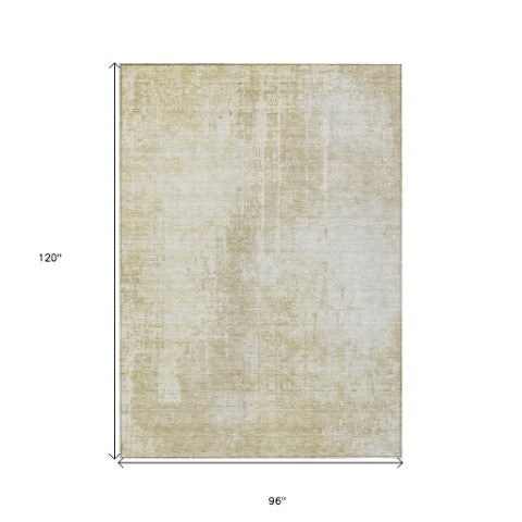 Homeroots 3' Aqua Teal Blue And Gray Abstract Washable Rug For Stylish Indoor And Outdoor Spaces, Durable Design 8' X 10' Polyester 587263