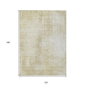 Homeroots 3' Aqua Teal Blue And Gray Abstract Washable Rug For Stylish Indoor And Outdoor Spaces, Durable Design 10' X 14' Polyester 587265