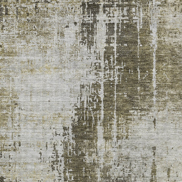 Homeroots 3' Aqua Teal Blue And Gray Abstract Washable Rug For Stylish Indoor And Outdoor Spaces, Durable Design 5' X 8' Polyester 587267